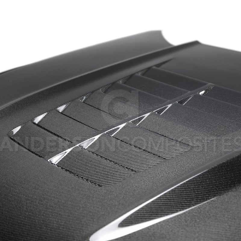 2015 - 2017 Mustang Double-Sided Carbon Fiber Cowl Hood