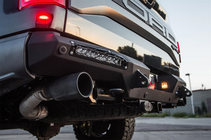 Addictive Desert Designs Parachoques trasero HoneyBadger para Ford F-150 Raptor 17-18 con soportes LED SR de 10 pulgadas