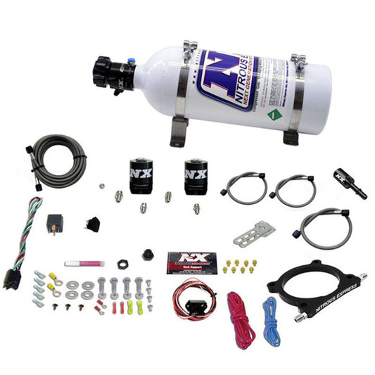 Nitrous Express 11-15 Ford Mustang GT 5.0L Kit de placa nitrosa de alto rendimiento (50-250HP) con botella de 5lb