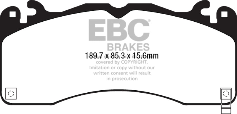 EBC 15+ Ford Mustang 5.0 Performance Pkg Redstuff Front Brake Pads