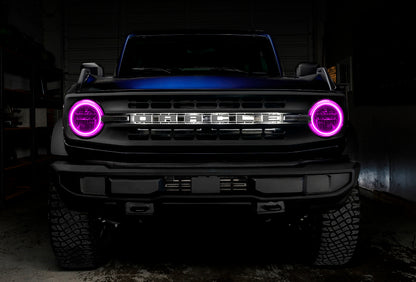 Oracle 2021 Ford Bronco Base Headlight LED Halo Kit - ColorSHIFT - w/o Controller