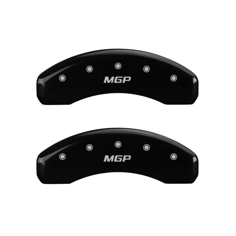 Cubiertas de pinza MGP 4 grabadas delanteras y traseras MGP Acabado en negro plateado ch