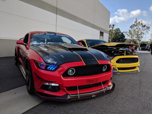 Faros delanteros preensamblados Oracle 15-17 Ford Mustang Dynamic RGB+A - Edición negra - ColorSHIFT