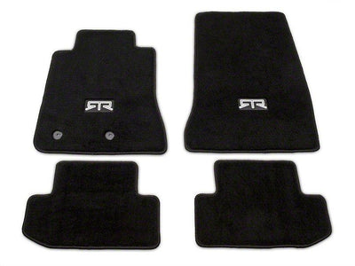 RTR Front & Rear Floor Mats w/ Logo - Black (15-24 Mustang All)