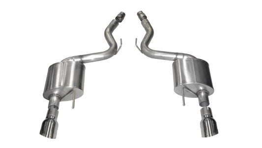 Corsa 15-17 Ford Mustang GT 5.0 3in Axle Back Exhaust, Polish Dual 4.5in Tip *Sport*