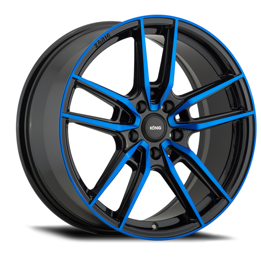 Konig Myth 18x8 5x114.3 ET43 Gloss Black w/ Blue Tinted Clearcoat