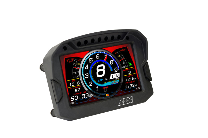 Pantalla de tablero digital de carbono AEM CD-5G con GPS interno de 10 Hz y antena