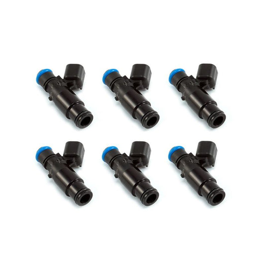 Injector Dynamics 2600-XDS Injectors - 48mm Length - 14mm Top - 14mm Bottom Adapter (Set of 6)