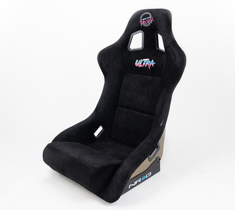 Asiento envolvente NRG FRP Edición ULTRA - Grande (Alcantara negro/respaldo con purpurina dorada)