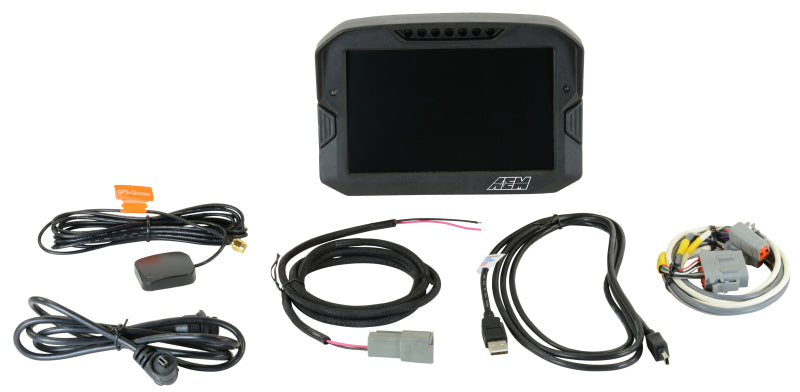 AEM CD-7 Logging GPS habilitado Race Dash Pantalla digital de fibra de carbono sin VDM (solo entrada CAN)