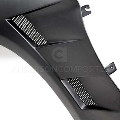Anderson Composites Guardabarros de fibra de vidrio para Ford Mustang Type-AT 15-16 (0,4 pulgadas más ancho)