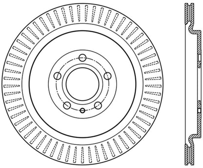 StopTech Premium High Carbon 13-14 Ford Mustang/Shelby GT500 Right Rear Disc Drilled Brake Rotor