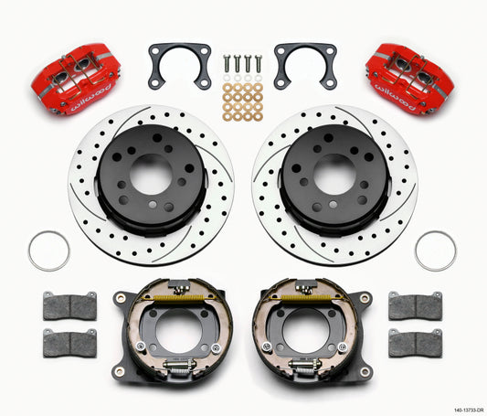 Wilwood Dynapro Lug Mount P/S Kit de freno de estacionamiento perforado rojo Big Ford 2.00 pulgadas Off Bronco 5 x 5.50