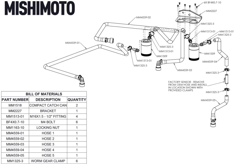 Mishimoto 18+ Ford F-150 2.7L EcoBoost Kit de recipiente de captura de aceite con deflectores - Transparente