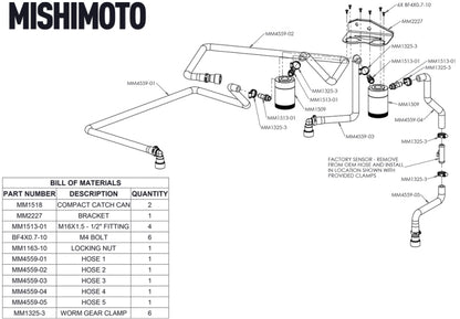 Mishimoto 18+ Ford F-150 2.7L EcoBoost Kit de recipiente de captura de aceite con deflectores - Transparente