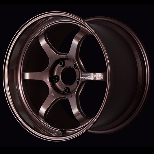 Rueda Advan R6 18x8.0 +45 5-100 Racing Cobre Bronce