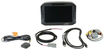 AEM CD-7 Pantalla digital de fibra de carbono para tablero de carrera habilitada para GPS sin registro sin VDM (solo entrada CAN)