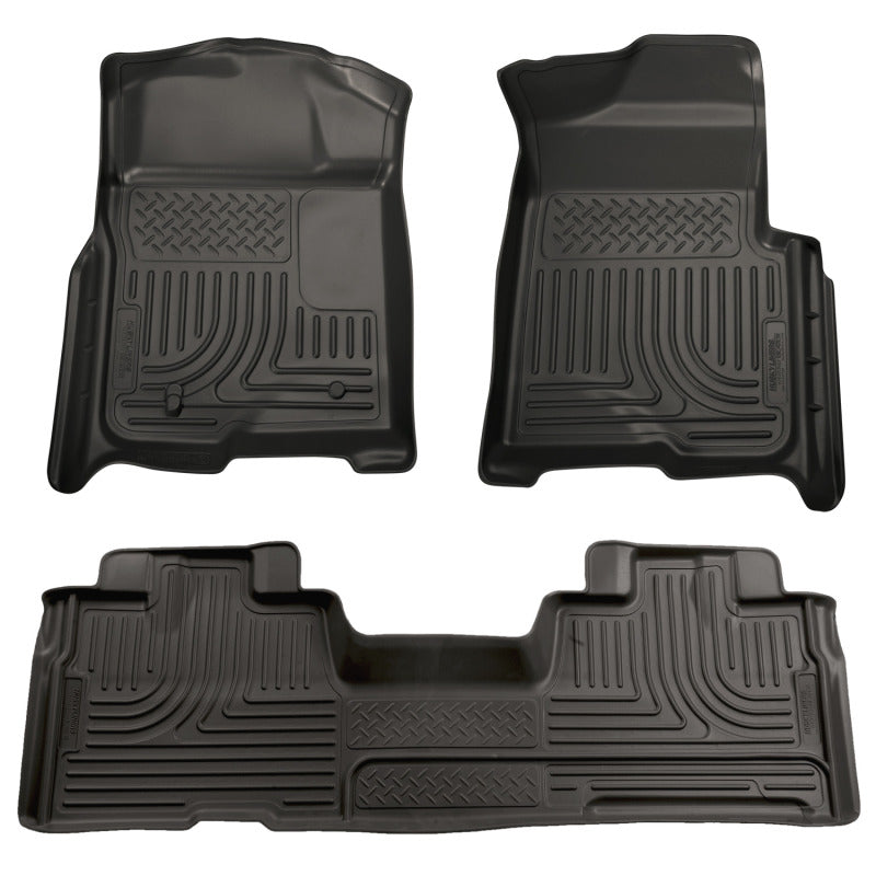 Husky Liners 09-12 Ford F-150 Super Cab WeatherBeater Combo Black Floor Liners