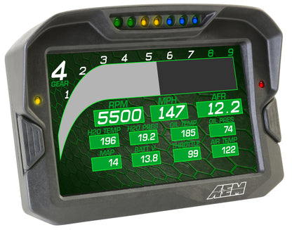 AEM CD-7 Logging GPS habilitado Race Dash Pantalla digital de fibra de carbono sin VDM (solo entrada CAN)