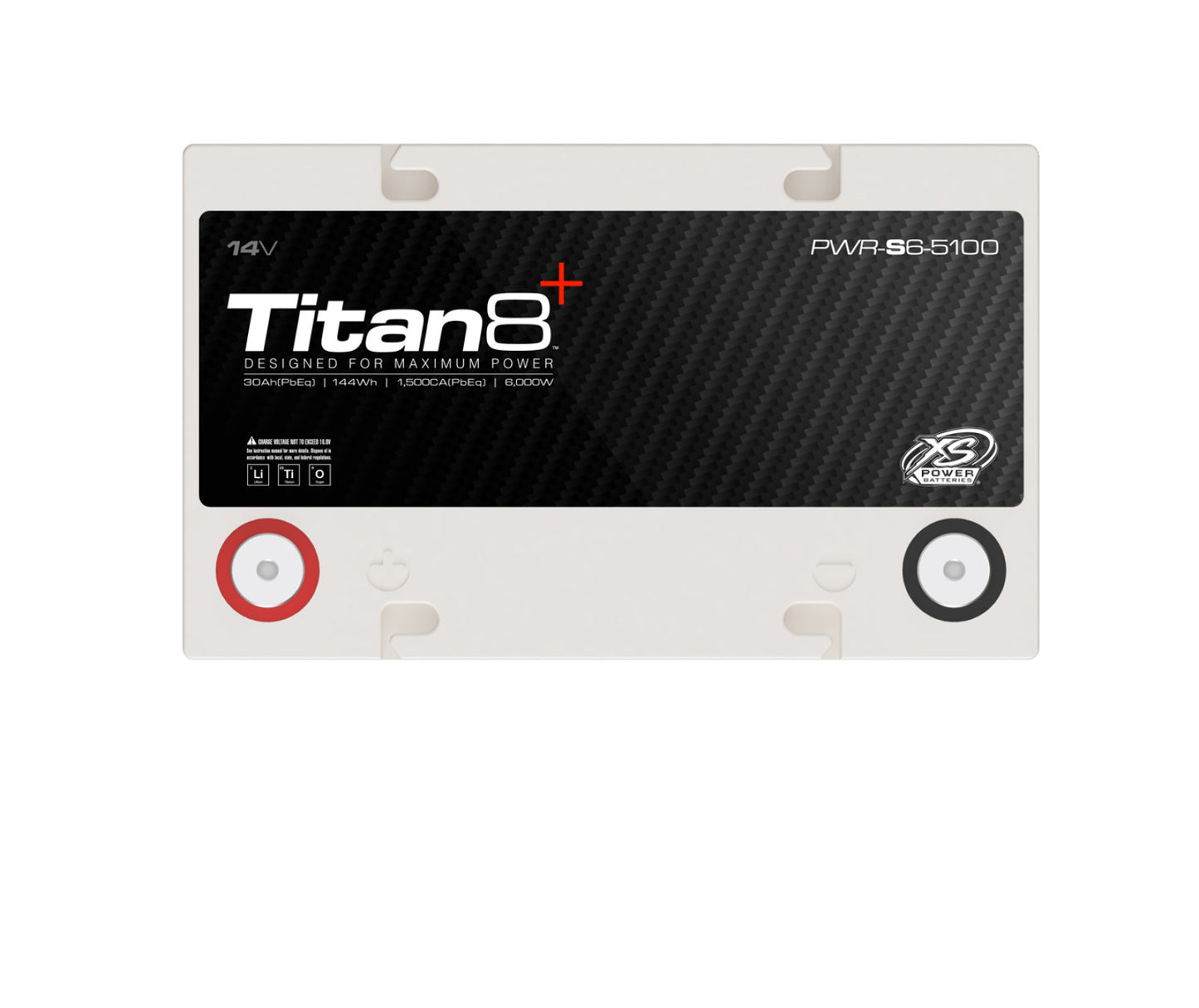 Baterías XS Power Baterías Titan de litio de 14 V 8 - Pernos de terminal M6 incluidos 2000 amperios máximos