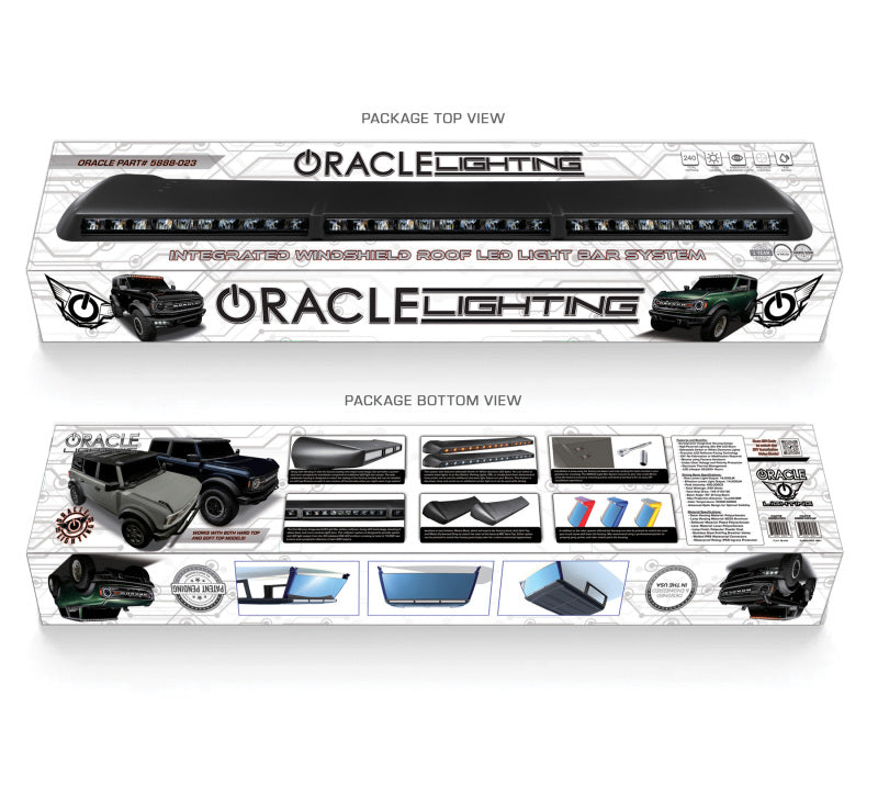 Oracle Lighting 5888-023-MF - 2021+ Ford Bronco Integrated Windshield Roof LED Light Bar System