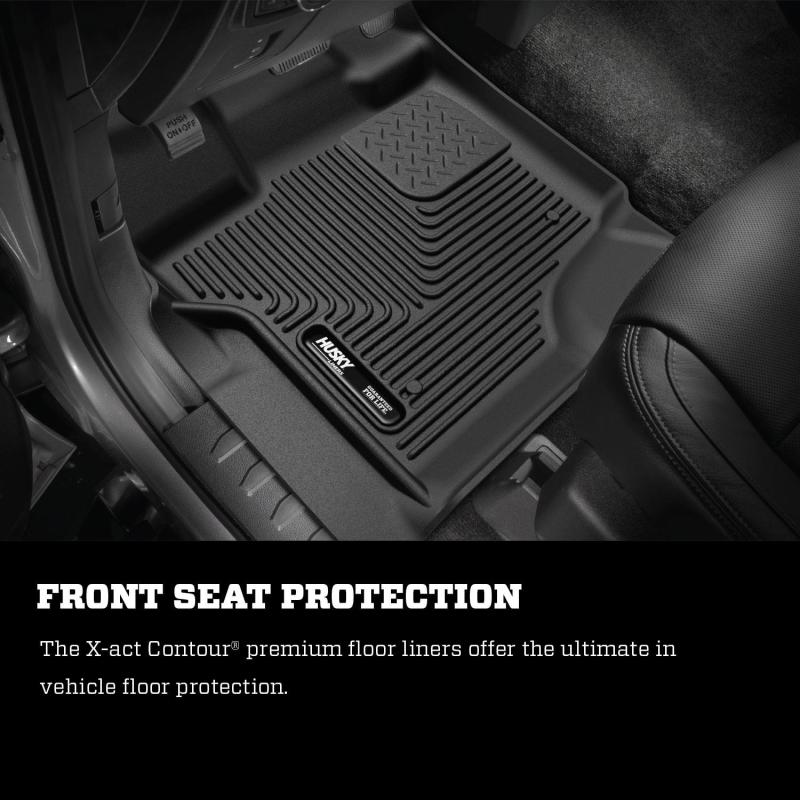 Husky Liners 15-22 Ford F-150 SuperCrew Cab X-Act Contour Front & 2nd Row Seat Floor Liners - Black