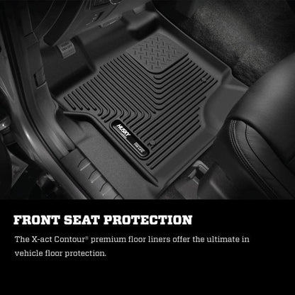 Husky Liners 21-22 Ford F-150 Crew Cab X-Act Contour Front & Second Row Seat Floor Liners - Black