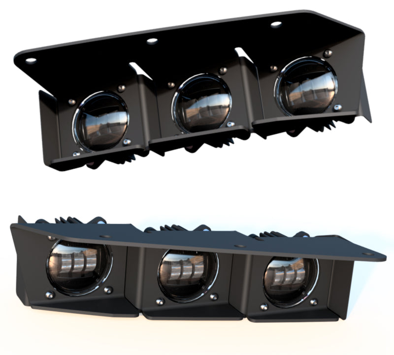 ORACLE Lighting 21-22 Ford Bronco Triple LED Fog Light Kit for Steel Bumper - Yellow