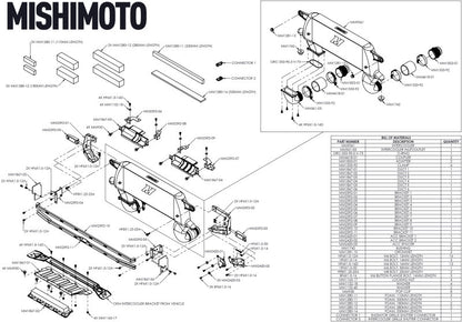 Kit de intercooler de montaje alto Mishimoto 21+ Ford Bronco - Negro