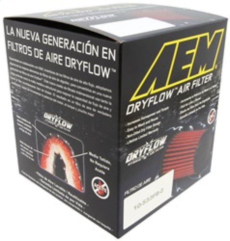 AEM Filtro de aire cónico de flujo seco de 5,5 pulgadas de diámetro  exterior de base x 4,75 pulgadas de diámetro exterior superior x 5 pulgadas  de