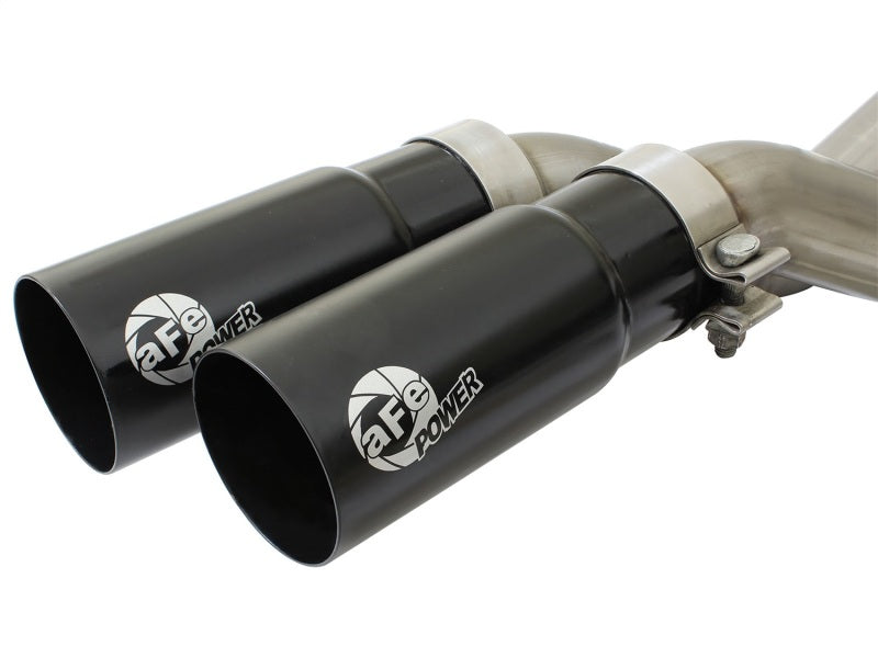 aFe Rebel Series Exhaust SS Front Side Exit CB w/ Black Tips 10-14 Ford F150 Ecoboost V8 6.2L