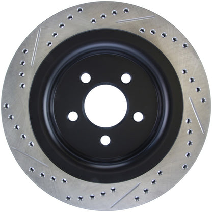 StopTech Slotted & Drilled Sport Brake Rotor - 2015 Ford Mustang GT - Rear Left