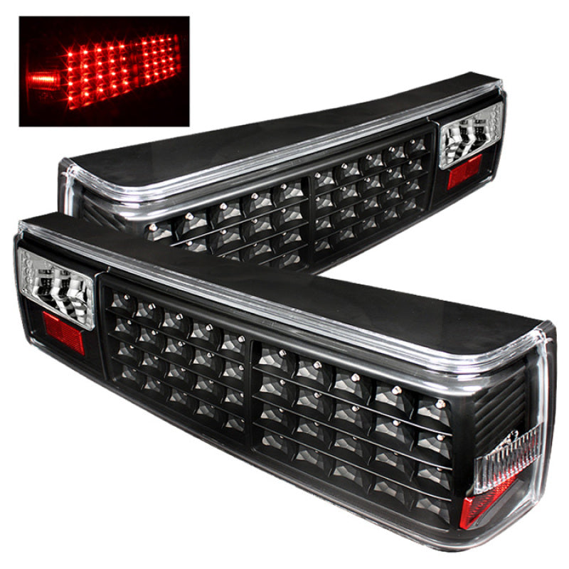 Xtune Ford MUStang 87-93 Luces traseras LED negras ALT-ON-FM87-LED-BK