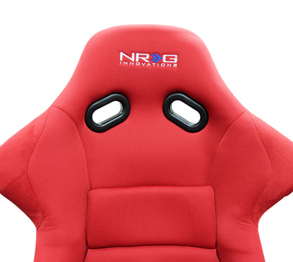 Asiento envolvente NRG FRP (tela roja) - Grande