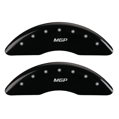 Cubiertas de pinza MGP 4 grabadas delanteras y traseras MGP Acabado en negro plateado ch