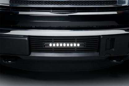 Putco 11-14 Ford F-150 - EcoBoost Bumper Grille Inserts - Black SS Bar and 10in Luminix Light Bar