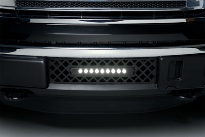 Putco 11-14 Ford F-150 - EcoBoost Bumper Grille Insert - Black SS Diamond w/ 10in Luminix Light Bar