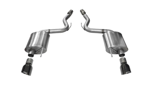 Corsa 15-17 Ford Mustang GT 5.0 3in Axle Back Exhaust Black Dual Tips (Touring)