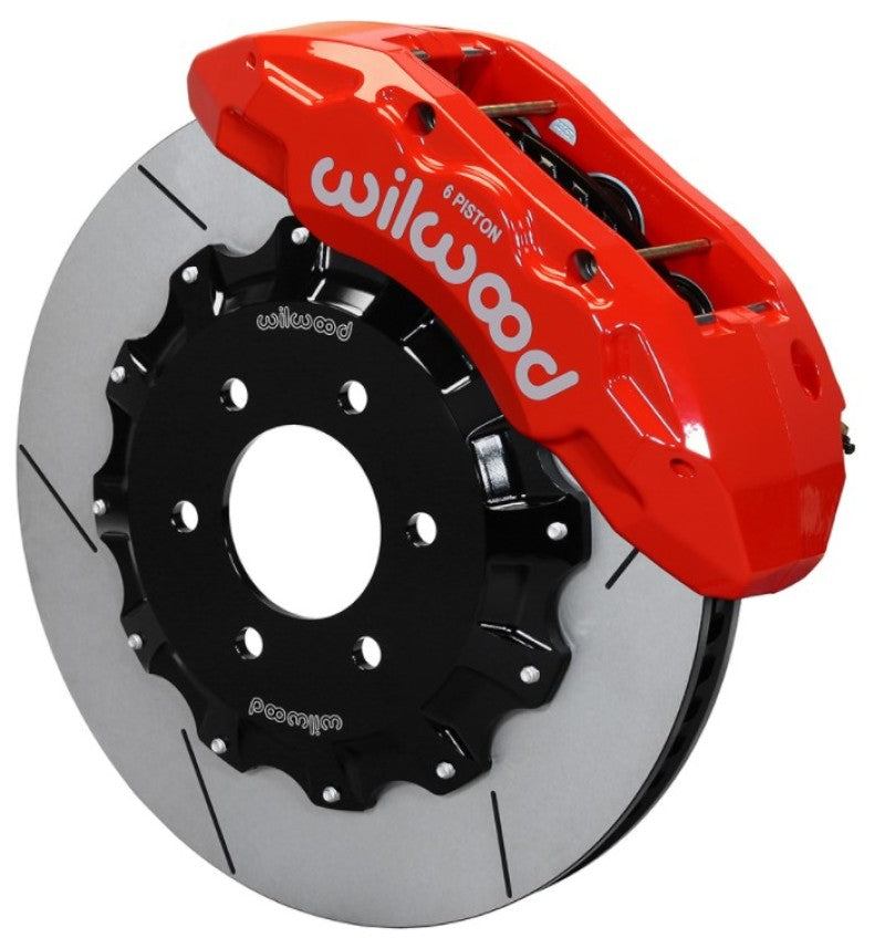 Wilwood TX6R Kit delantero Rotor de 15,50 pulgadas con líneas - Rojo - 10-14 Ford F150 Raptor