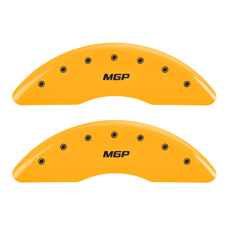 Cubiertas de pinza MGP 4 grabadas delanteras y traseras MGP Acabado amarillo negro ch