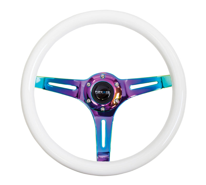 NRG Classic Wood Grain Steering Wheel (350mm) Glow-N-The-Dark