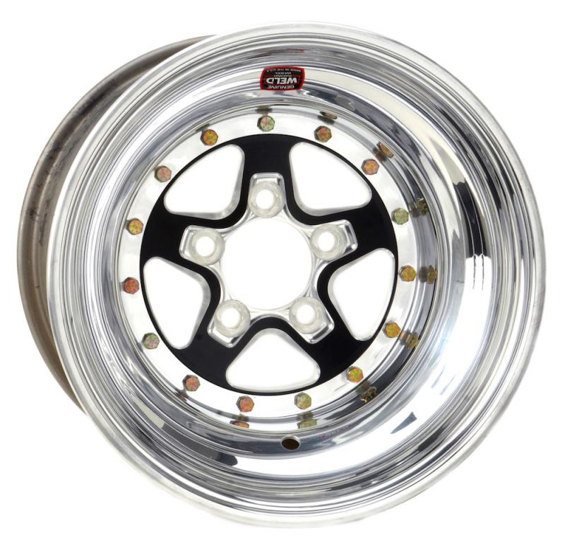 Rueda negra Weld Alumastar 2.0 15x8 / 5x4.5 BP / 4in BS - Sin bloqueo de cuentas