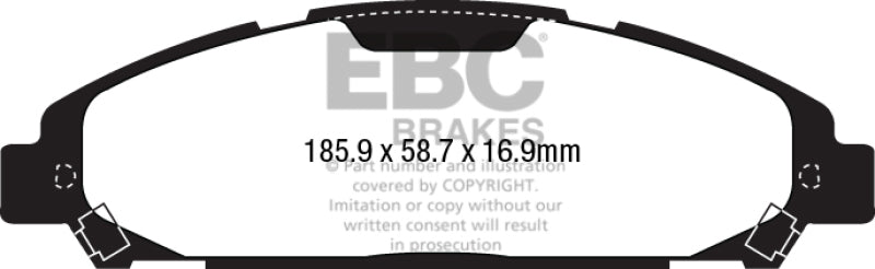 EBC 2015+ Ford Mustang 2.3T Pastillas de freno delanteras Bluestuff