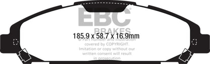 EBC 2015+ Ford Mustang 2.3T Bluestuff Front Brake Pads