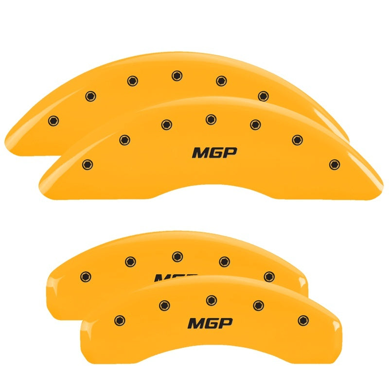 Cubiertas de pinza MGP 4 grabadas delanteras y traseras MGP Acabado amarillo negro ch