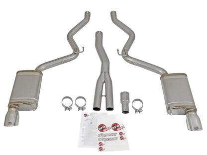 aFe MACHForce XP Exhausts Cat-Back SS-304 EXH w/ Polished Tips 15-23 Ford Mustang EcoBoost 2.3L (t)