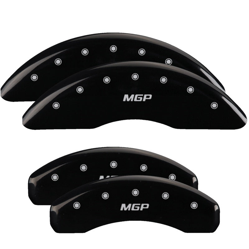 Cubiertas de pinza MGP 4 grabadas delanteras y traseras MGP Acabado en negro plateado ch