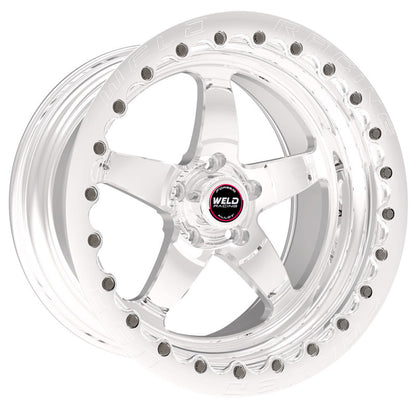 Soldar S71 17x10 / 5x4.5 BP / 7.9in. Rueda BS pulida (almohadilla baja) - Beadlock simple pulido MT