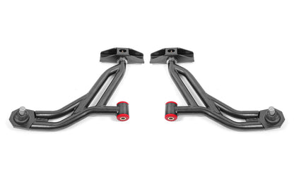 BMR 10-14 Ford Mustang / Shelby GT500 Non-Adj. Lower A-Arms (Poly/Delrin) - Black Hammertone