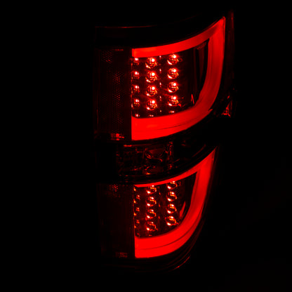 ANZO 2009-2013 Ford F-150 luces traseras LED rojo/transparente